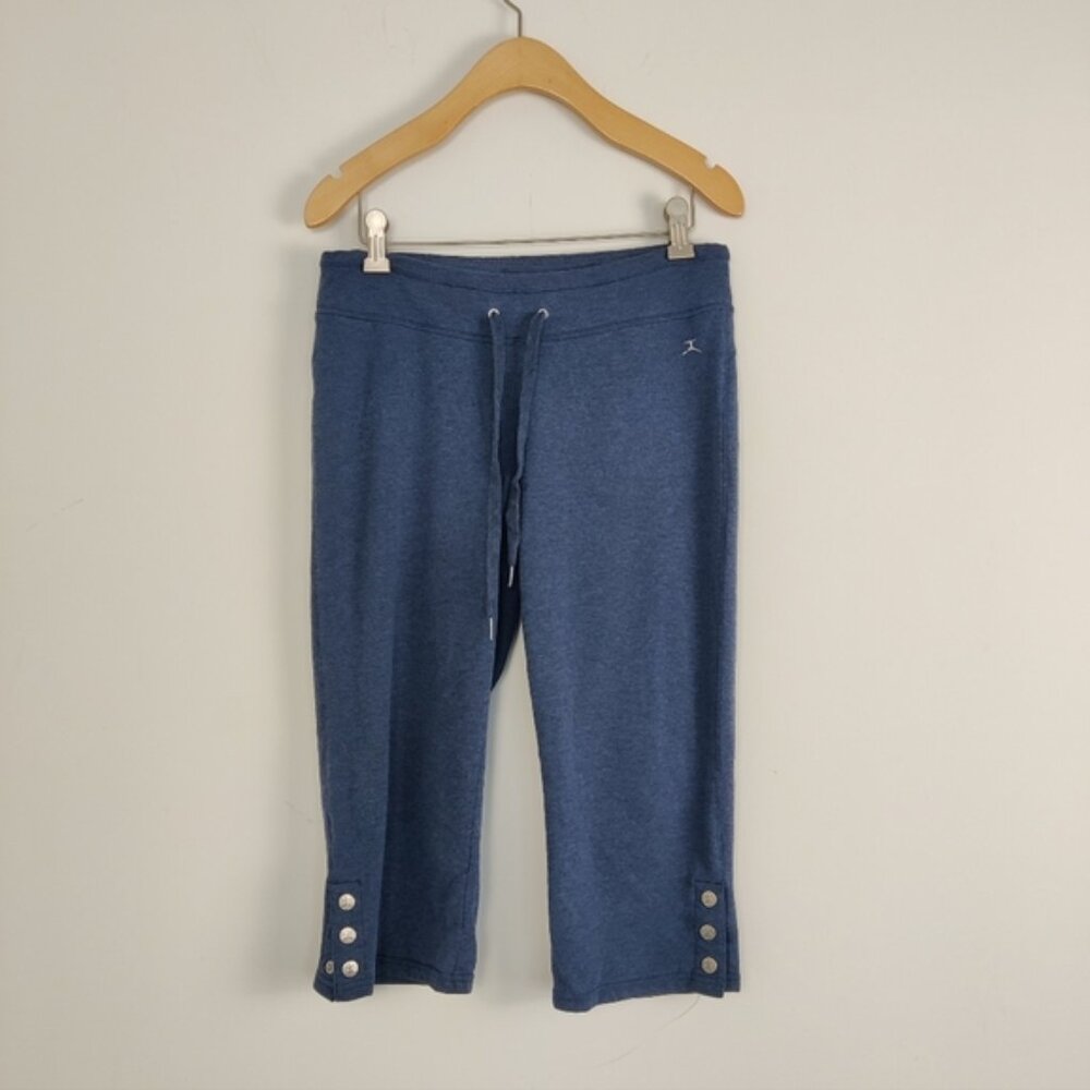 Women's Danskin Navy Cotton-Blend Capri Pants - Size Small Activewear Loungewear